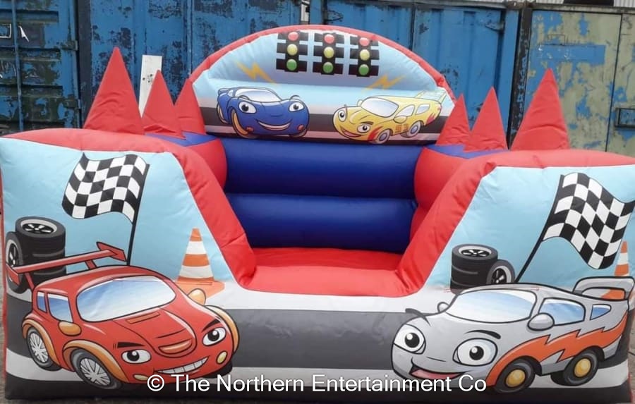 Race Car theme inflatable ball pool hire
