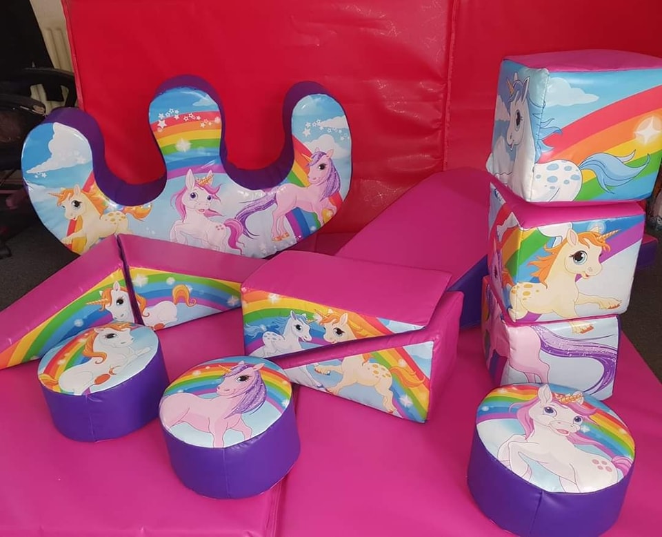 Unicorn soft play set