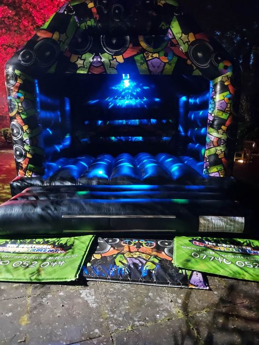 Disco bouncy castle adult size