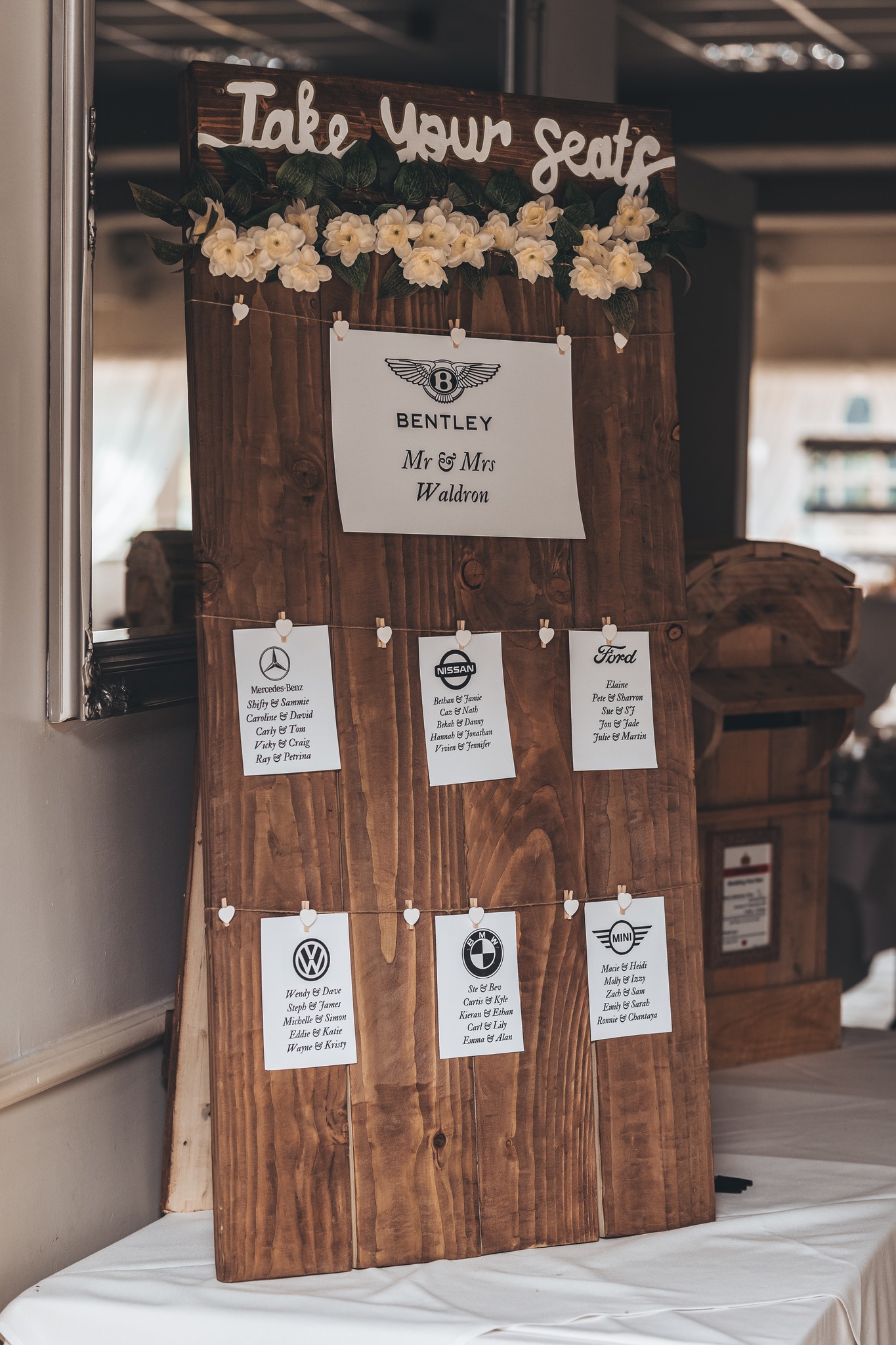 Wedding clock wall hire