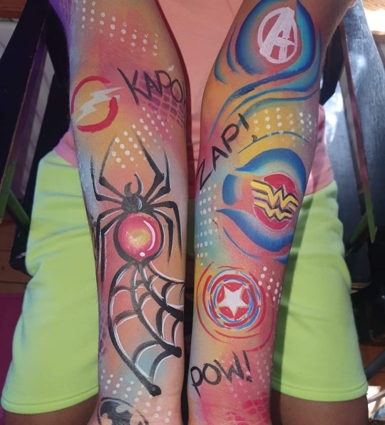 Arm painting and body art