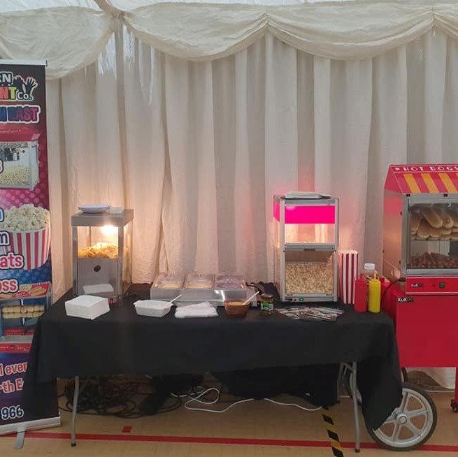Fun Foods Catering North East Hot dogs, nachos and popcorn package